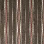 Striped flatweave runner in brown red on white stairs