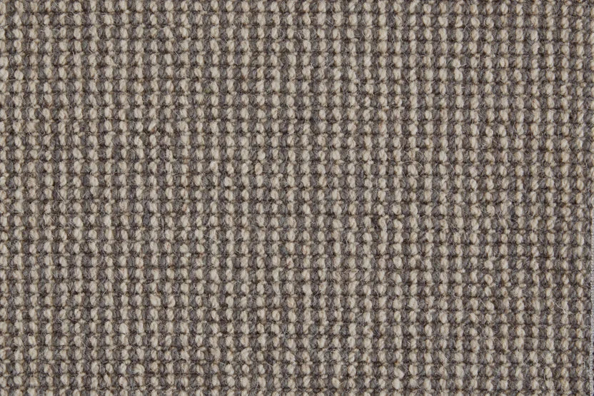 Broadloom carpet swatch in textural pattern dark grey color