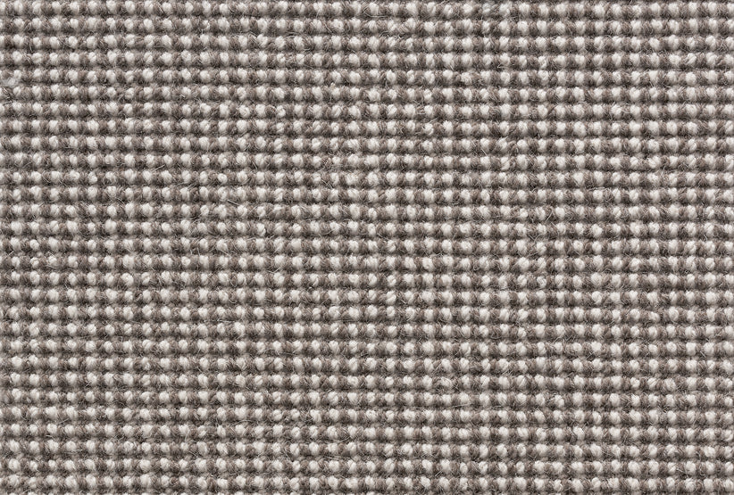 Broadloom carpet swatch in textural pattern dark grey color