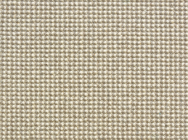 Broadloom carpet swatch in textural pattern light grey color