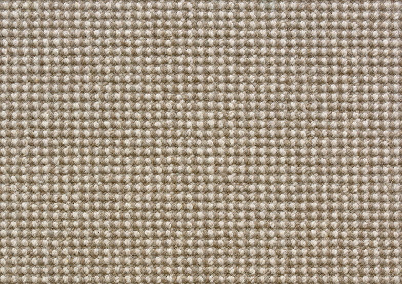 Broadloom carpet swatch in textural pattern light brown color