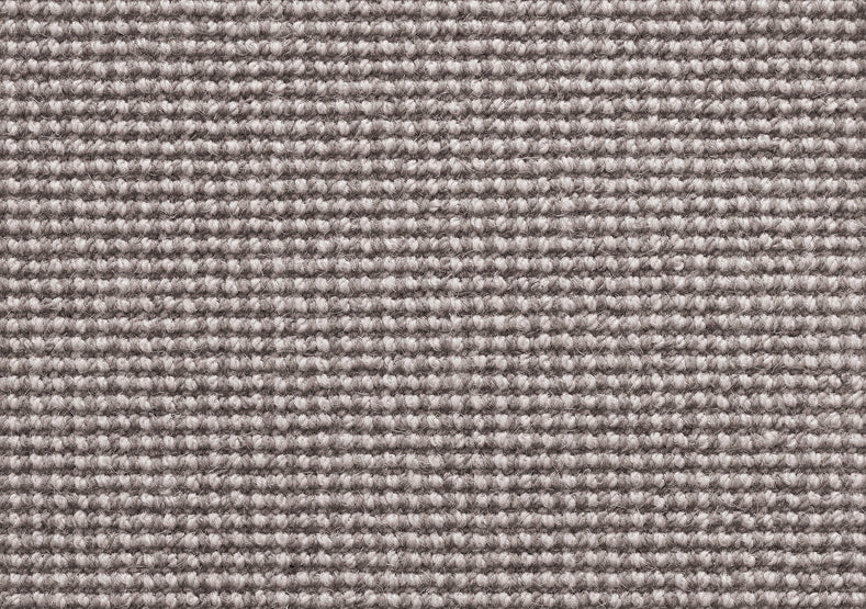 Broadloom carpet swatch in textural pattern medium grey color