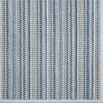 Broadloom carpet with blue and gray striped pattern