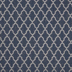 Broadloom carpet swatch in geometric pattern blue color