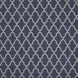 Broadloom carpet swatch in geometric pattern blue color