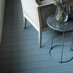 Striped flatweave runner in blue