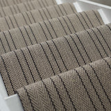 Striped flatweave runner in black and ivory