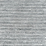 Striped black and white woven rug.