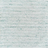 Teal green and white strie striped woven rug. 