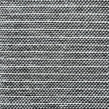 Black and white striped woven rug