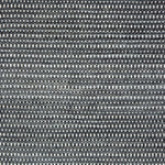 Textured black and white woven rug.