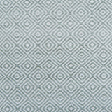 Patterned rug with geometric design in light green color