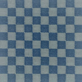 Checkered pattern carpet with alternating blue and gray squares