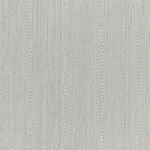 Close up of a broadloom carpet with a herringbone stripe in pale blue.