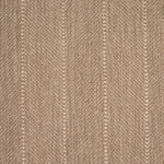 Close up of a broadloom carpet with a herringbone stripe in brown.