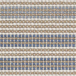 Broadloom carpet in a textural stripe in cream, beige and blue. 