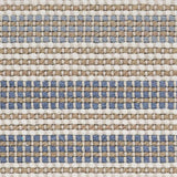 Broadloom carpet in a textural stripe in cream, beige and blue. 