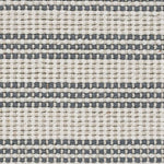 Broadloom carpet in a textural stripe in cream and grey