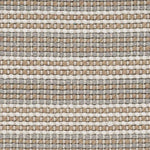 Broadloom carpet in a textural stripe in cream, beige and grey.