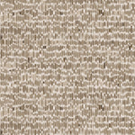 Detail of fabric in a linear check pattern in shades of brown on a white field.