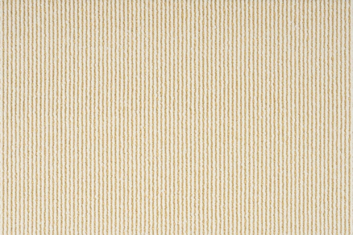 Broadloom carpet with pinstripes in cream and tan