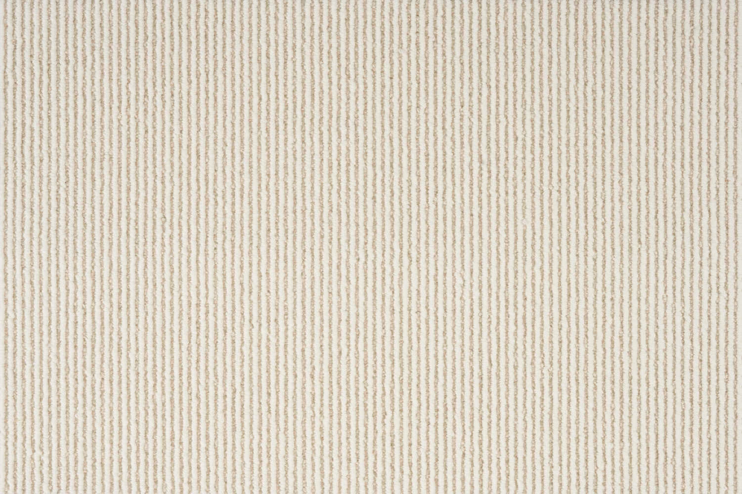 Broadloom carpet with pinstripes in cream and ecru.