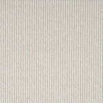 Broadloom carpet with pinstripes in cream and grey.