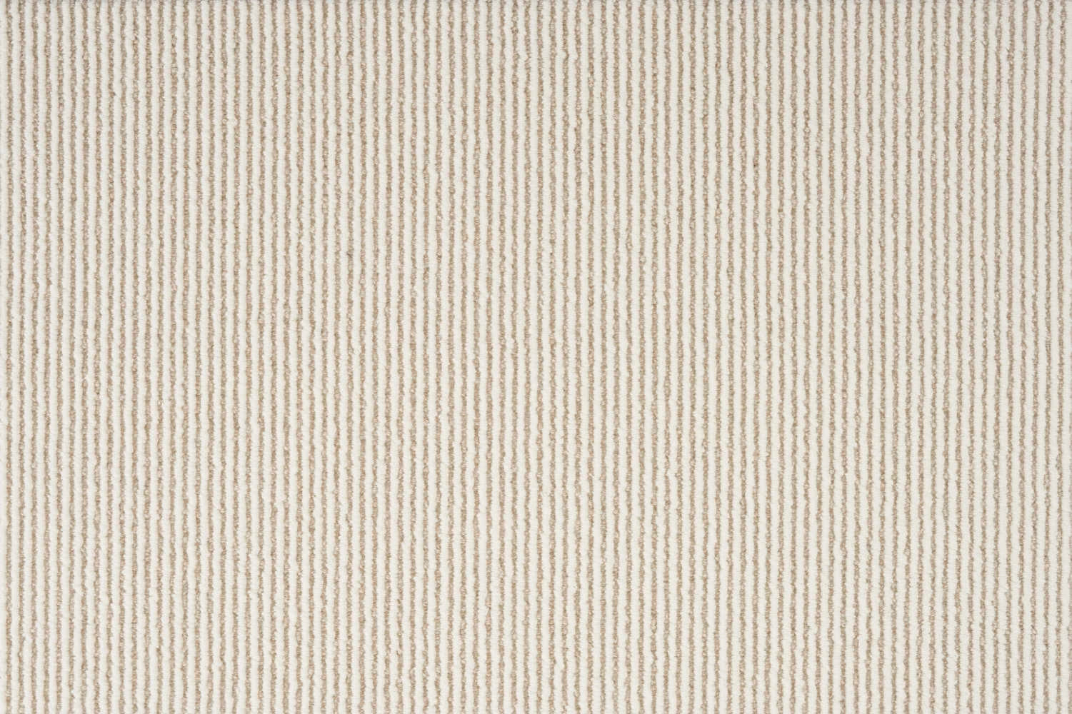 Broadloom carpet with pinstripes in cream and taupe