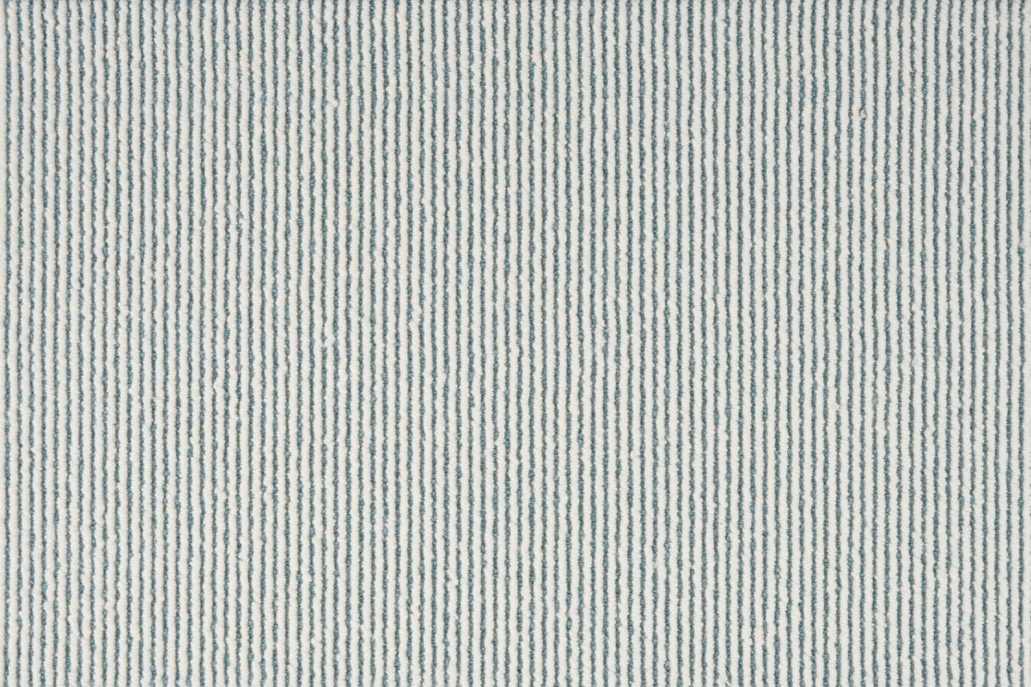 Broadloom carpet with pinstripes in cream and denim blue