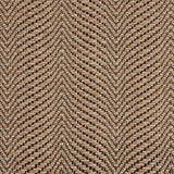 Close-up of a textured brown rug with a herringbone pattern