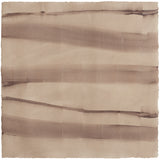 Sheet of hand-painted wallpaper with an irregular combed stripe pattern in purple on a tan field.