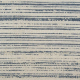 Broadloom carpet in a striped pattern in a blue white design