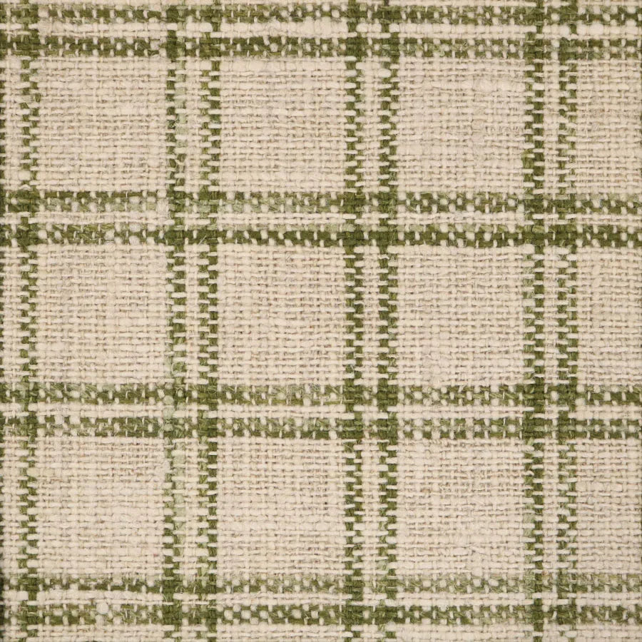 Broadloom carpet swatch in checkered pattern green color