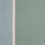 Striped flatweave runner in green and blue 