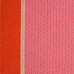 Striped flatweave runner in pink and red 