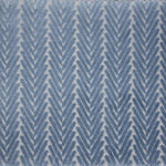 Broadloom carpet swatch in herringbone pattern blue color