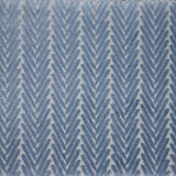 Broadloom carpet swatch in herringbone pattern blue color