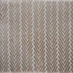 Broadloom carpet swatch in herringbone pattern tan color