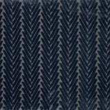 Broadloom carpet swatch in herringbone pattern dark blue color