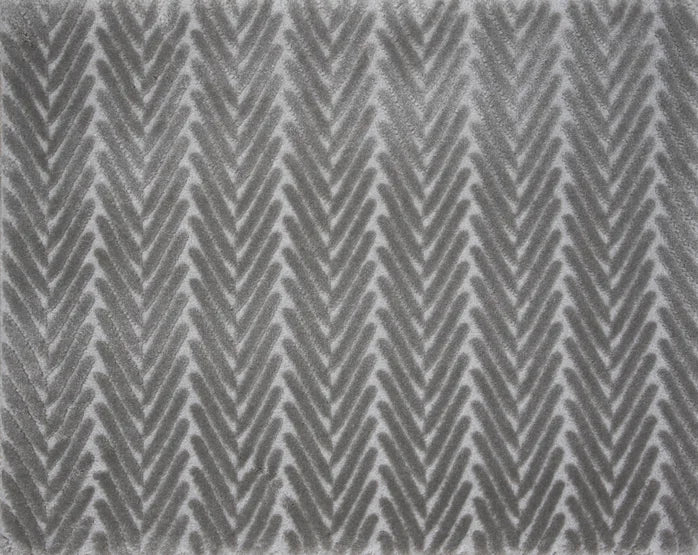 Broadloom carpet swatch in herringbone pattern dark grey color