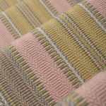 Striped flatweave runner in pink and sage