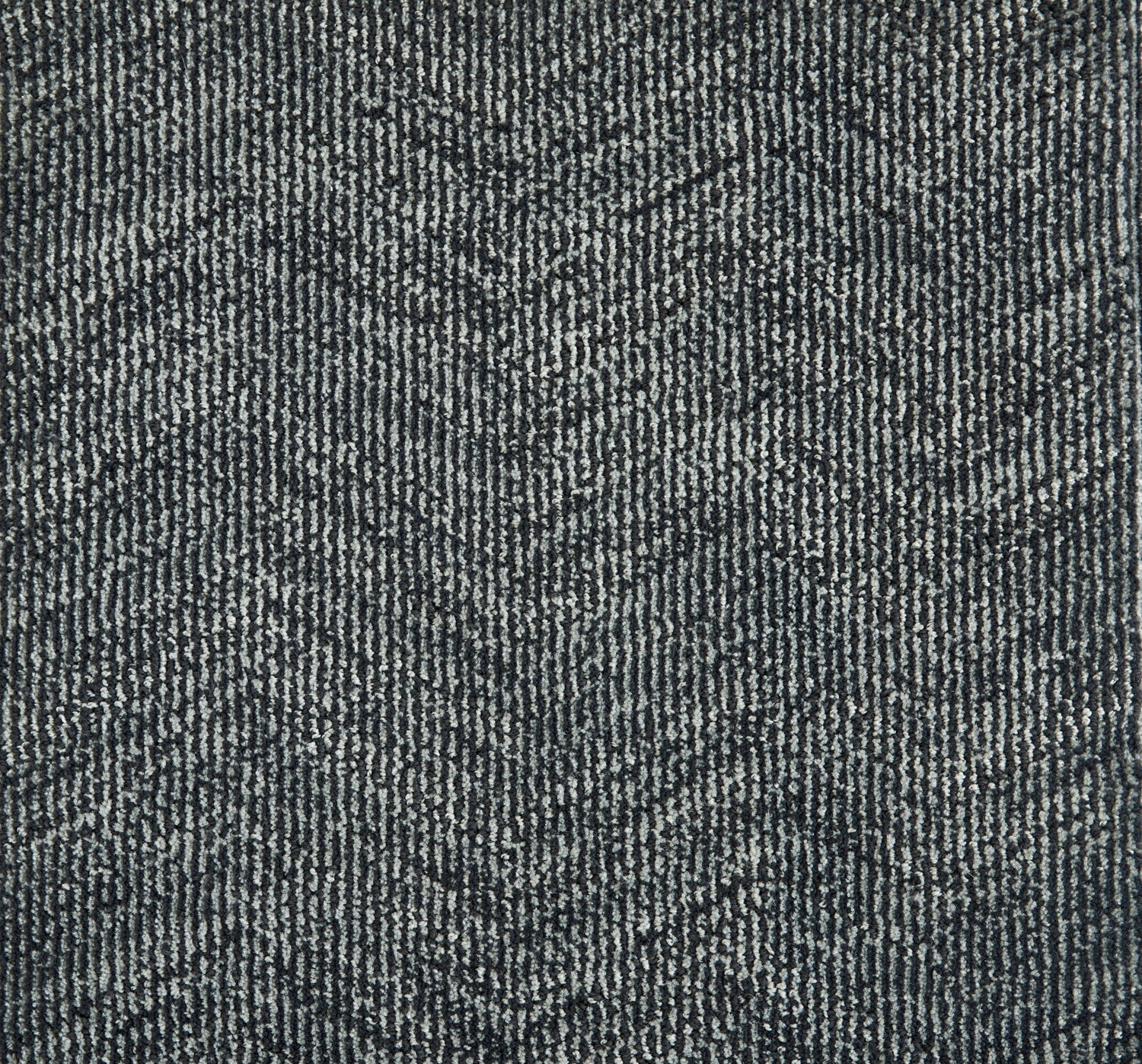 Broadloom carpet swatch herringbone design in black white