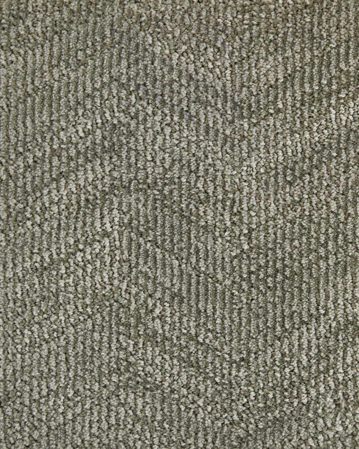 Broadloom carpet swatch herringbone design in green grey