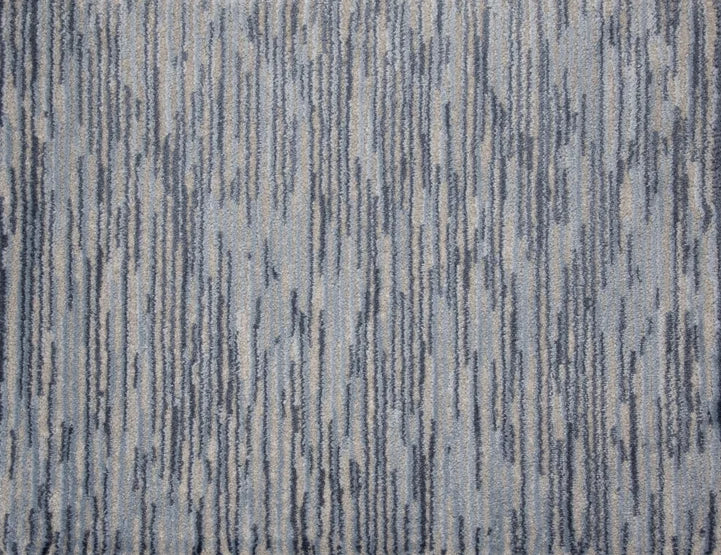 Broadloom carpet swatch in lined pattern blue color