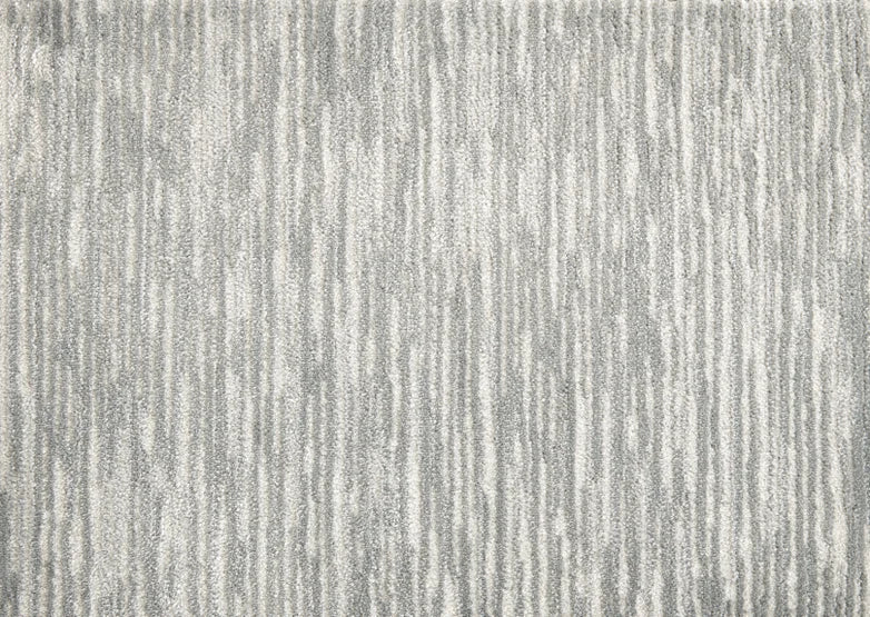 Broadloom carpet swatch in lined pattern medium grey color