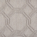 Broadloom carpet swatch in geometric pattern medium grey color