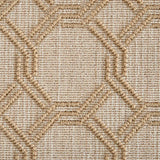 Broadloom carpet swatch in geometric pattern yellow tan color