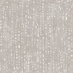 Detail of fabric in a painterly small-scale grid print in gray on a white field.