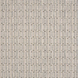 Patterned carpet with a geometric design in beige and white