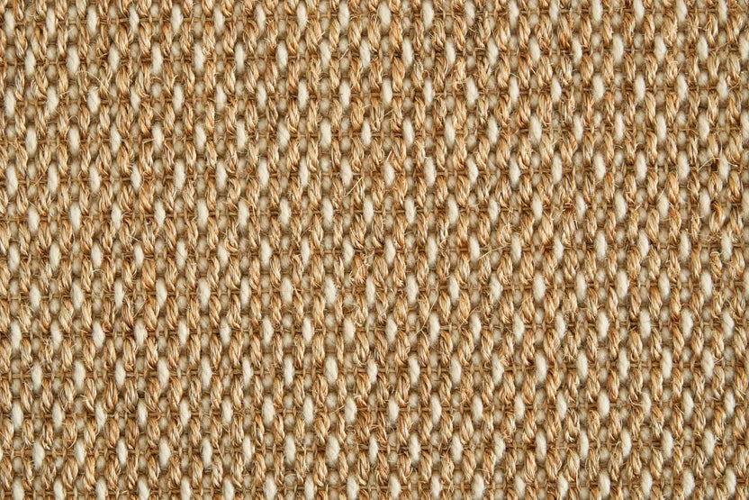 Broadloom carpet swatch in textured pattern warm tan color